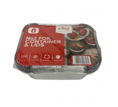 Foil Containers & Lids 8 Pack No 2