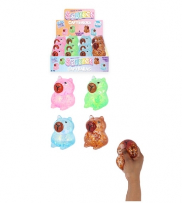 Sparkly Capybara Squeeze Toy with Sugar Maltose Filling