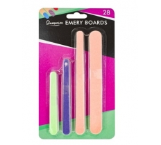 Smooth Assorted Emery Boards 28pk Clipstrip