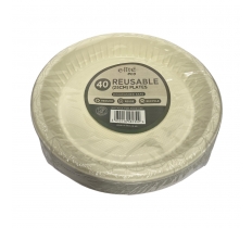 10" 25cm Reusable Elite Eco Plate 40pack