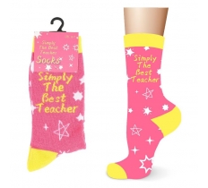 Ladies Cotton Simply The Best Teacher Design Socks