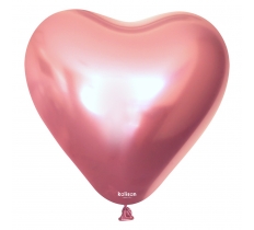 Kalisan 12" Heart Mirror Red Balloon 25 Pack