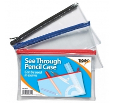 Tiger Small Flat Exam Pencil Case