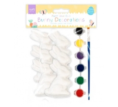 Easter Paint Your Own Bunny Decorations 6pk