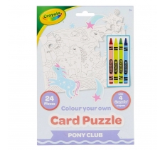 Crayola Colour Your Own Pony Club Card Puzzle With 4 Crayons