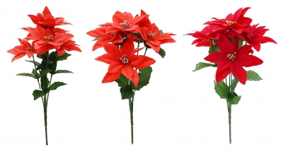 Poinsettia Bunch 33Cm 5 Heads