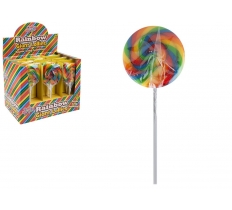 Rainbow Swirl Candy Lolly On Stick 40gm