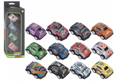 Mini Pull Back Racer 4 Piece 4 Assorted