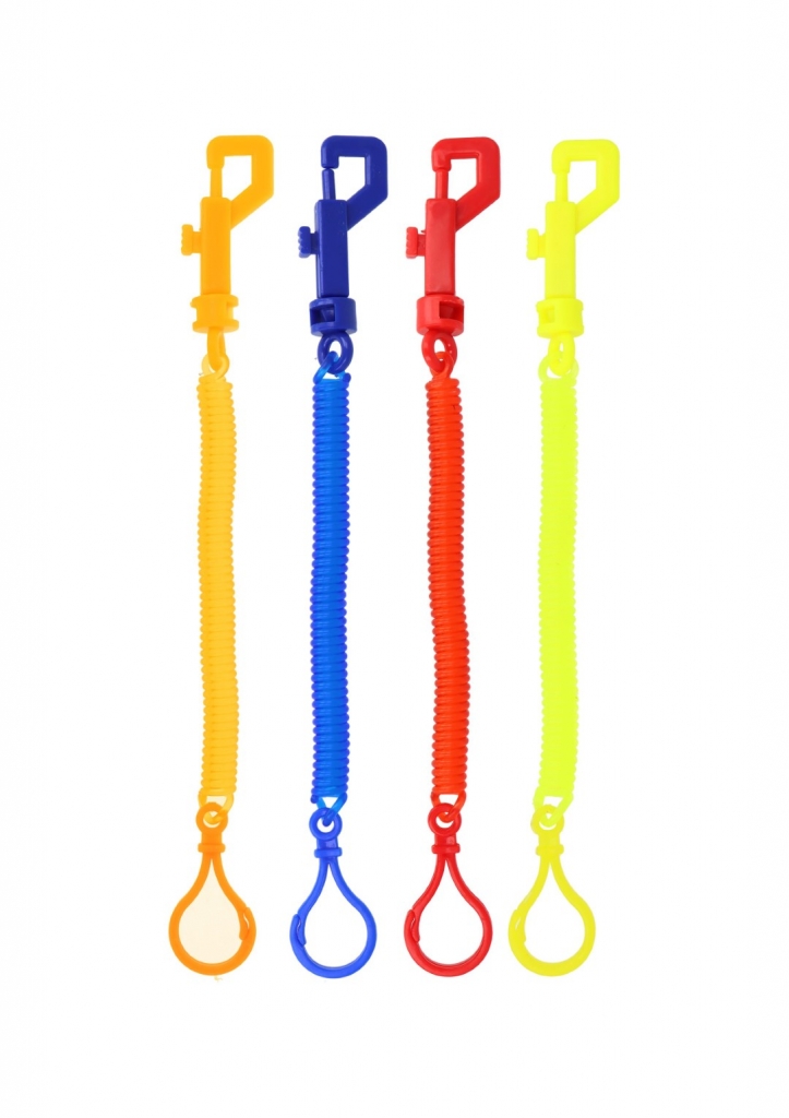 Stretchy Spiral Keychain / Keyring With Clip X 24 (21p Each) - Click Image to Close