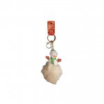 SNOWMAN FUR BALL KEYRING