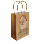 Traditional Santa Paper Bag With Handles Medium