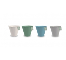 Round Tin Bucket Planter