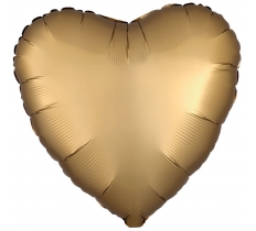 Amscan Silk Lustre Gold Heart Standard Foil Balloons