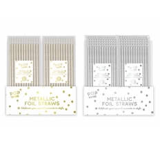 Metallic Foil Straws 25pk
