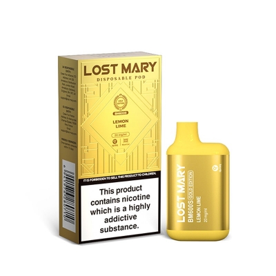 Elf Bar Lost Mary BM600S Vape Lemon Lime Gold Edition