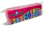 SUPERBRIGHT SPONGE SCOURER 20 PACK