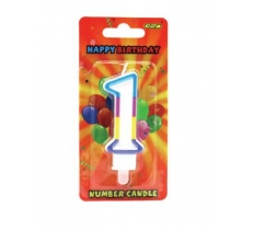 GSD Number 1 Birthday Candle