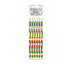 Building Bricks Pencil With Eraser Set Of 6