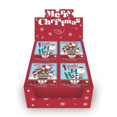 Christmas Cute Santa Card 12pk