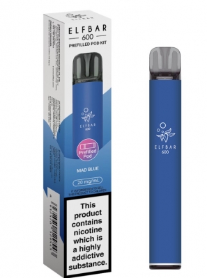 Elf Bar 600 Prefilled Pod Kit Mad Blue X 10 Pack
