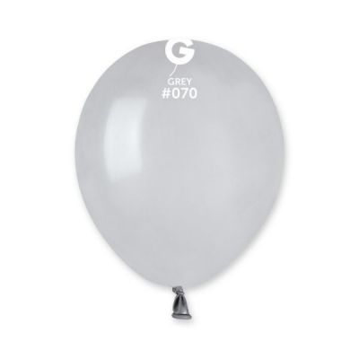 Gemar 5" Pack 50 Latex Balloons Grey #070