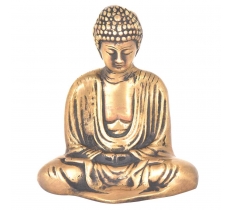 7.5cm Resin Mini Buddah Ornament in Gold