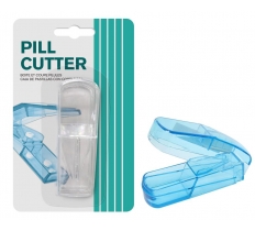Plastic Pillbox W/Pill Cutter