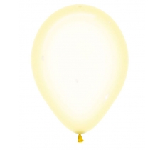Crystal Pastel Yellow Latex Balloons 12"/30cm - 50 Pack