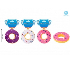 Pets Squeaky Vinyl Donut Dog Toy 3 Cols