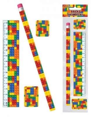 Bricks Stationery 4Pc Set