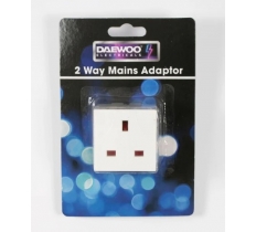 2 WAY MAINS ADAPTOR CARDED