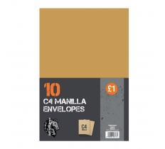 10 C4 Manila Envelopes