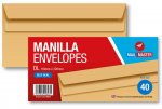 Mail Master DL Manilla Self Seal 40 Pack Envelope