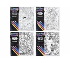 30X30M XOLOUR YOUR OWN CANVAS ADULT COLOUR THERAPY