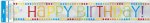 Rainbow Birthday Banner 12Ft