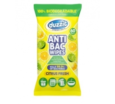 Duzzit Biodegradable Anti Bac Wipes Citrus Fresh 60 Pack
