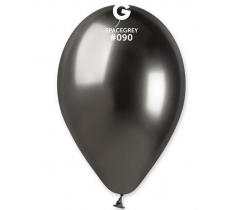 Gemar Pack 25 Latex Balloons Shiny Space Grey #090