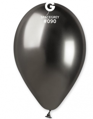 Gemar Pack 25 Latex Balloons Shiny Space Grey #090
