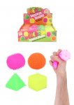 Spikey Neon Squeeze Shapes (7cm) 4 Assorted Colours