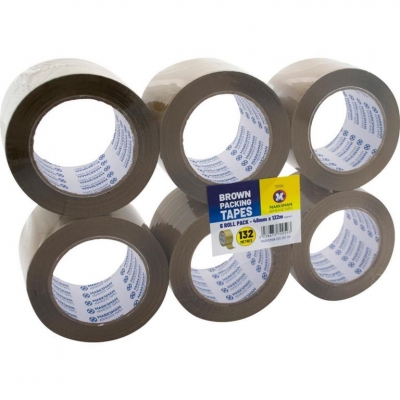 Packing Brown Tape 48mm x 132M 6 Pack