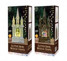 Glitter Swirl Musical Chruch Led USB