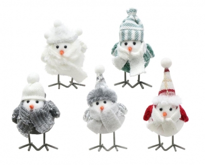 Wintery Bird 12cm ( Assorted Colours )