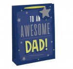 Fathers Day Awesome Dad XL Wide Bag
