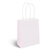 Mini White Paper Party Bag with Coloured Handles