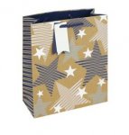 Kraft Blue Stars Medium Bag