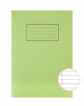 Silvine Green A4 Exercise Book Lined With Margin X 10