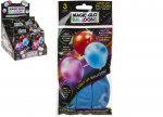 3Pc Pack Of Led Light Up Balloons Block Colours