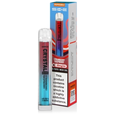SKE Crystal Bar Disposable Vape Strawberry Raspberry