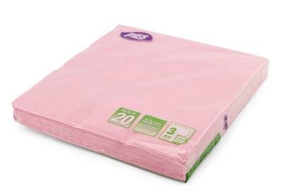 Pink Napkin 40cm 20pc 3ply
