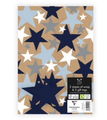 Star Gift 2 Sheets and 2 Gift Tags